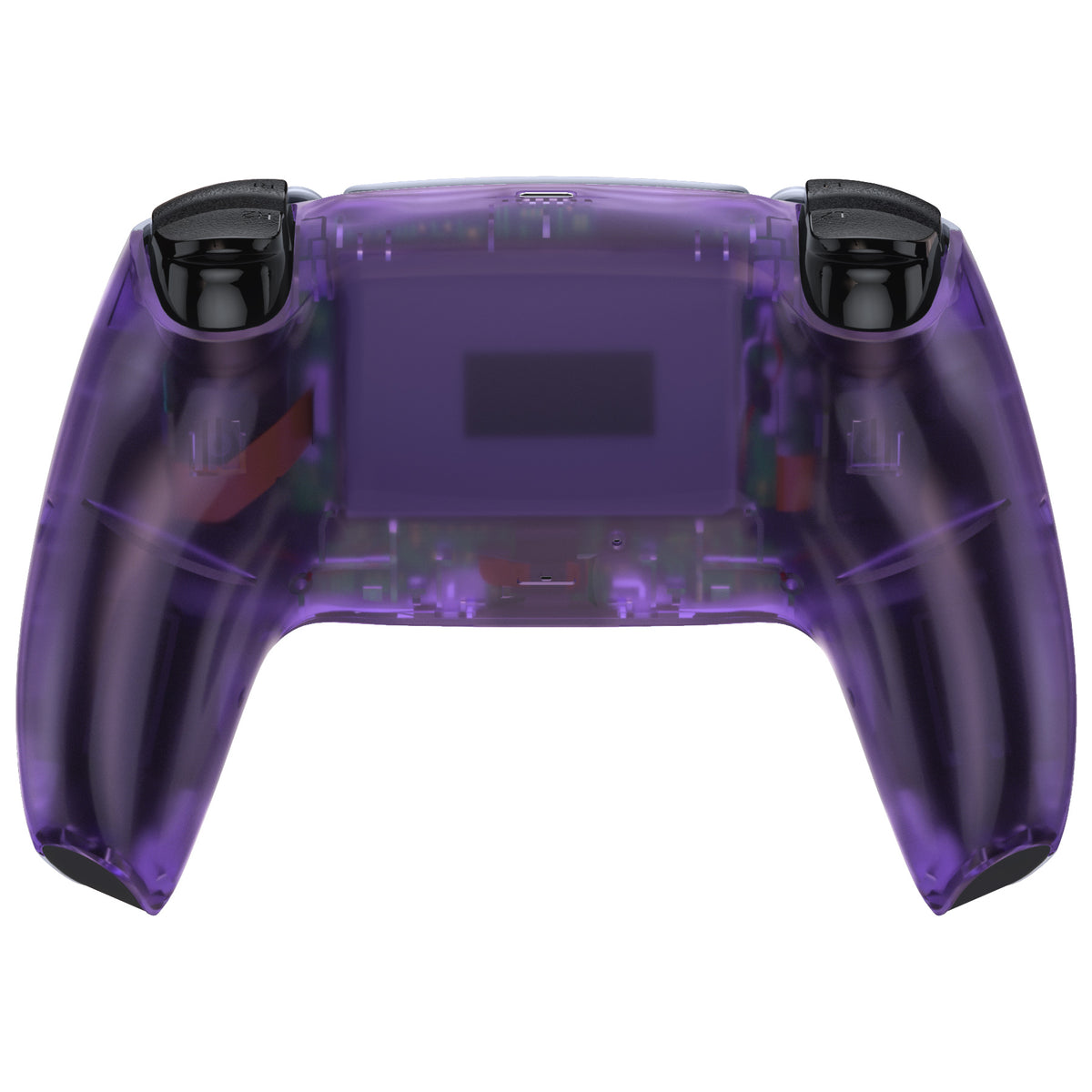 eXtremeRate Replacement Back Housing Bottom Shell for PS5 Controller BDM-010/020/030/040/050/060 - Clear Atomic Purple