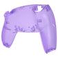 eXtremeRate Replacement Back Housing Bottom Shell for PS5 Controller BDM-010/020/030/040/050/060 - Clear Atomic Purple