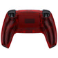 eXtremeRate Replacement Back Housing Bottom Shell for PS5 Controller BDM-010/020/030/040/050/060 - Clear Red
