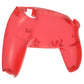 eXtremeRate Replacement Back Housing Bottom Shell for PS5 Controller BDM-010/020/030/040/050/060 - Clear Red