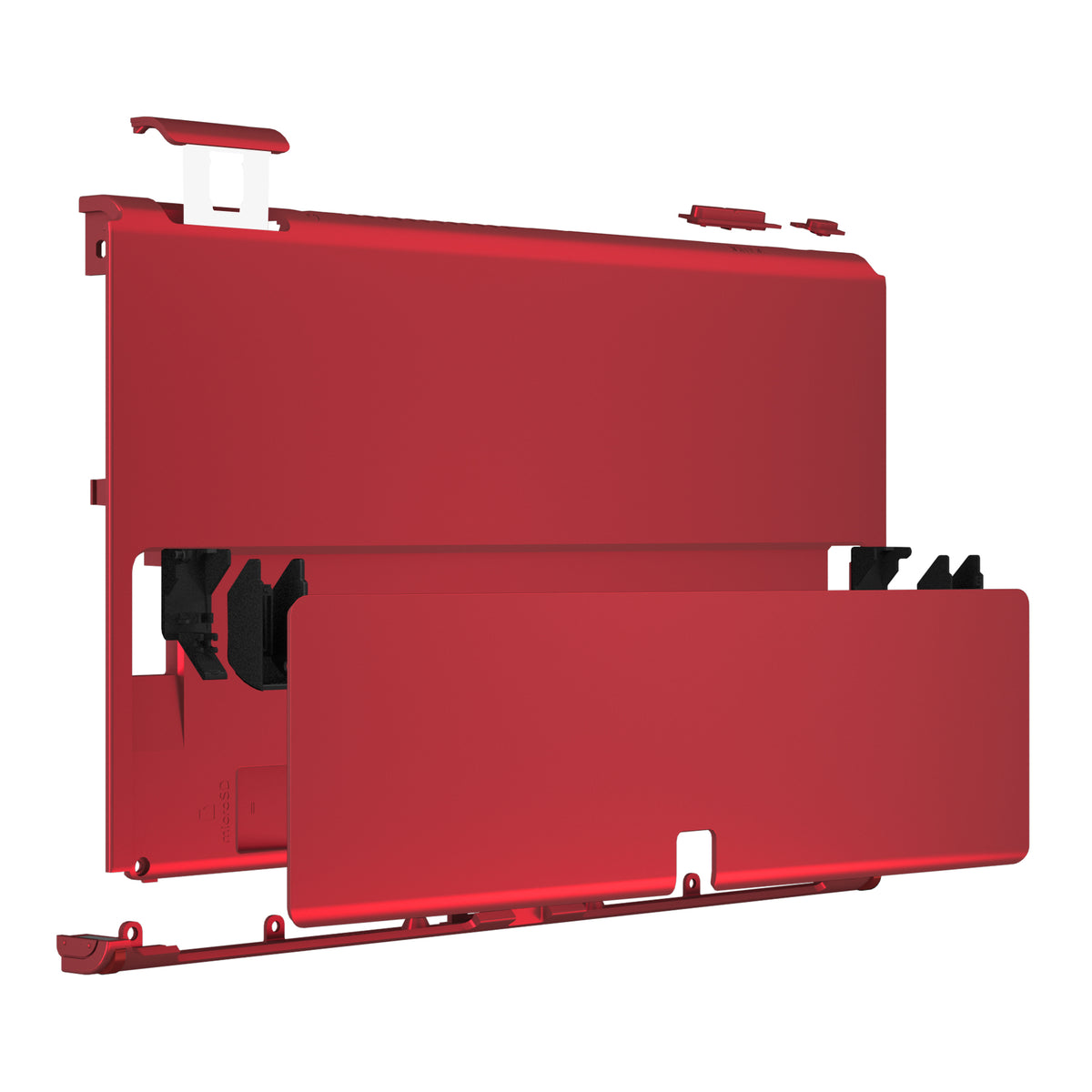 eXtremeRate Replacement Back Plate with Metal Kickstand for Nintendo Switch OLED - Scarlet Red