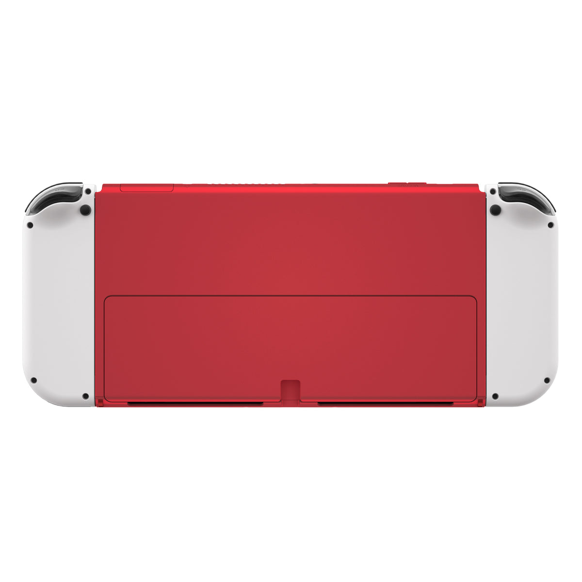 eXtremeRate Replacement Back Plate with Metal Kickstand for Nintendo Switch OLED - Scarlet Red