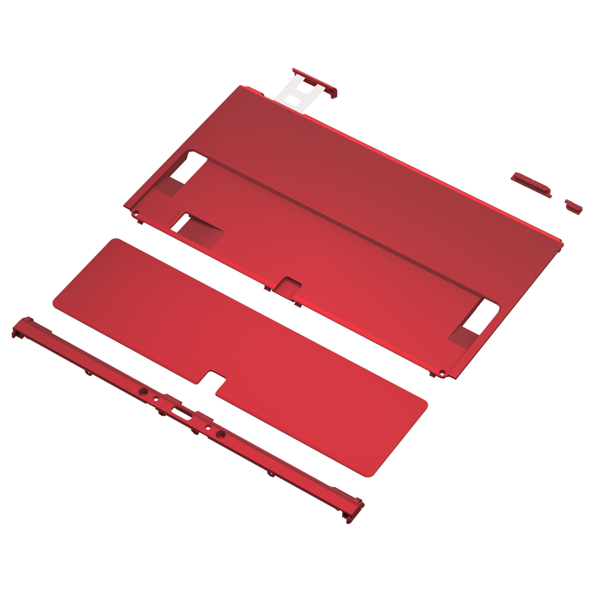 eXtremeRate Replacement Back Plate with Metal Kickstand for Nintendo Switch OLED - Scarlet Red