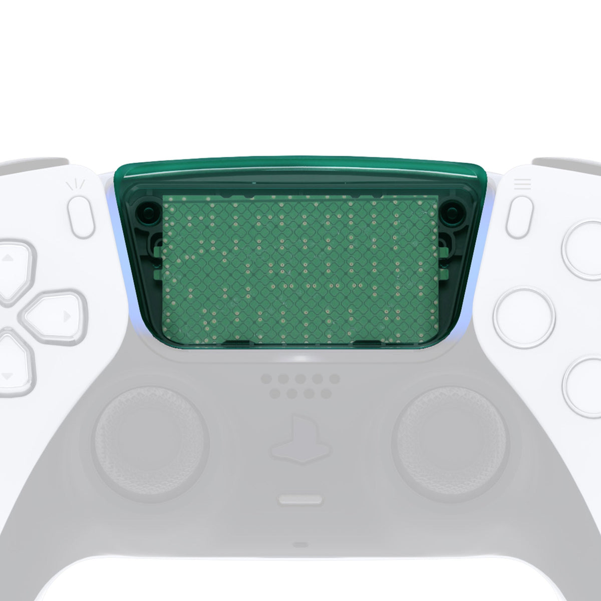 eXtremeRate Replacement Custom Touchpad Cover Compatible with PS5 Controller BDM-010/020/030/040/050 - Emerald Green eXtremeRate