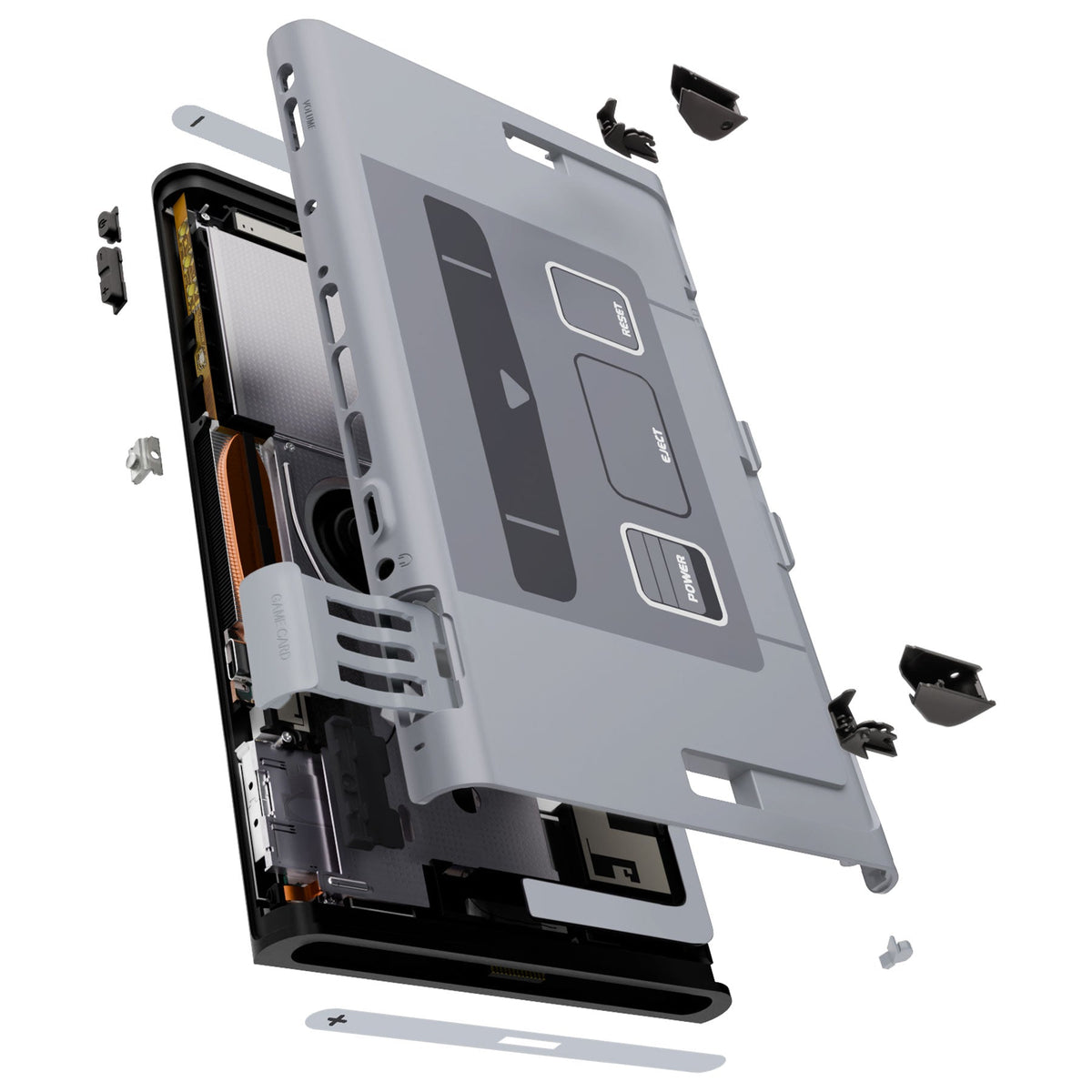 eXtremeRate Replacement DIY Rear Back Plate for Nintendo Switch 2 Handheld Console  (Without Kickstand) - SFC SNES Classic EU Style eXtremeRate