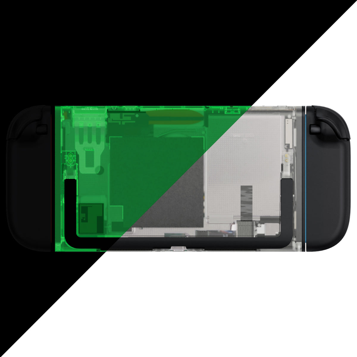 eXtremeRate Replacement DIY Rear Back Plate for Nintendo Switch 2 Handheld Console  (Without Kickstand) - Glow in Dark - Green