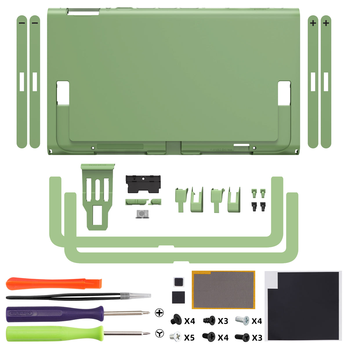 eXtremeRate Replacement DIY Rear Back Plate for Nintendo Switch 2 Handheld Console  (Without Kickstand) - Matcha Green
