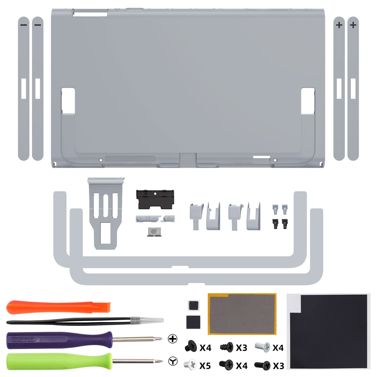 eXtremeRate Replacement DIY Rear Back Plate for Nintendo Switch 2 Handheld Console  (Without Kickstand) - New Hope Gray