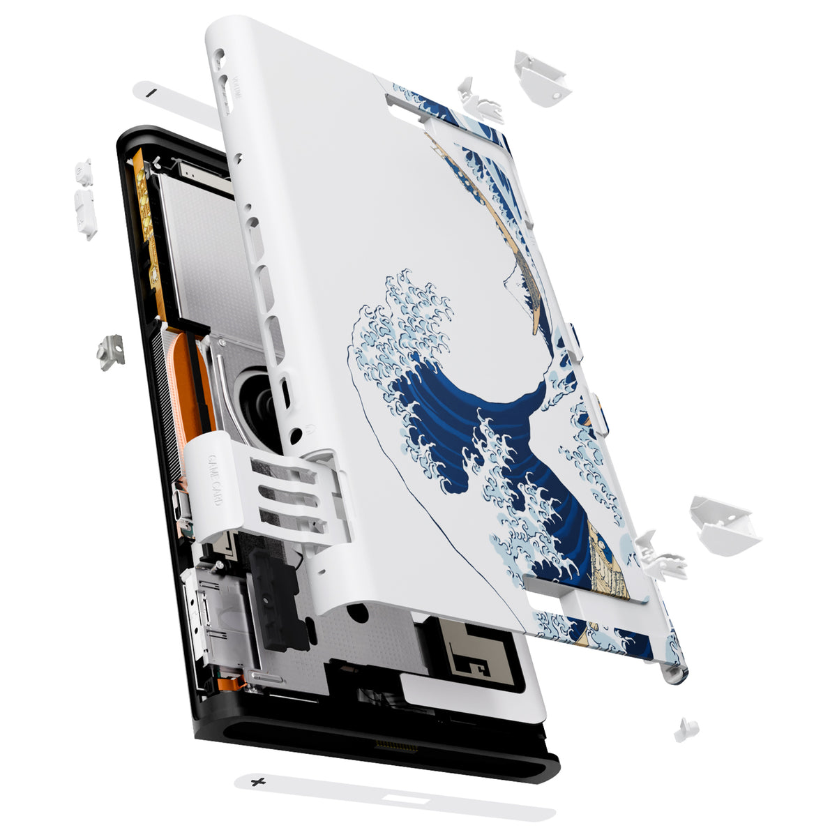 eXtremeRate Replacement DIY Rear Back Plate for Nintendo Switch 2 Handheld Console  (Without Kickstand) - The Great Wave