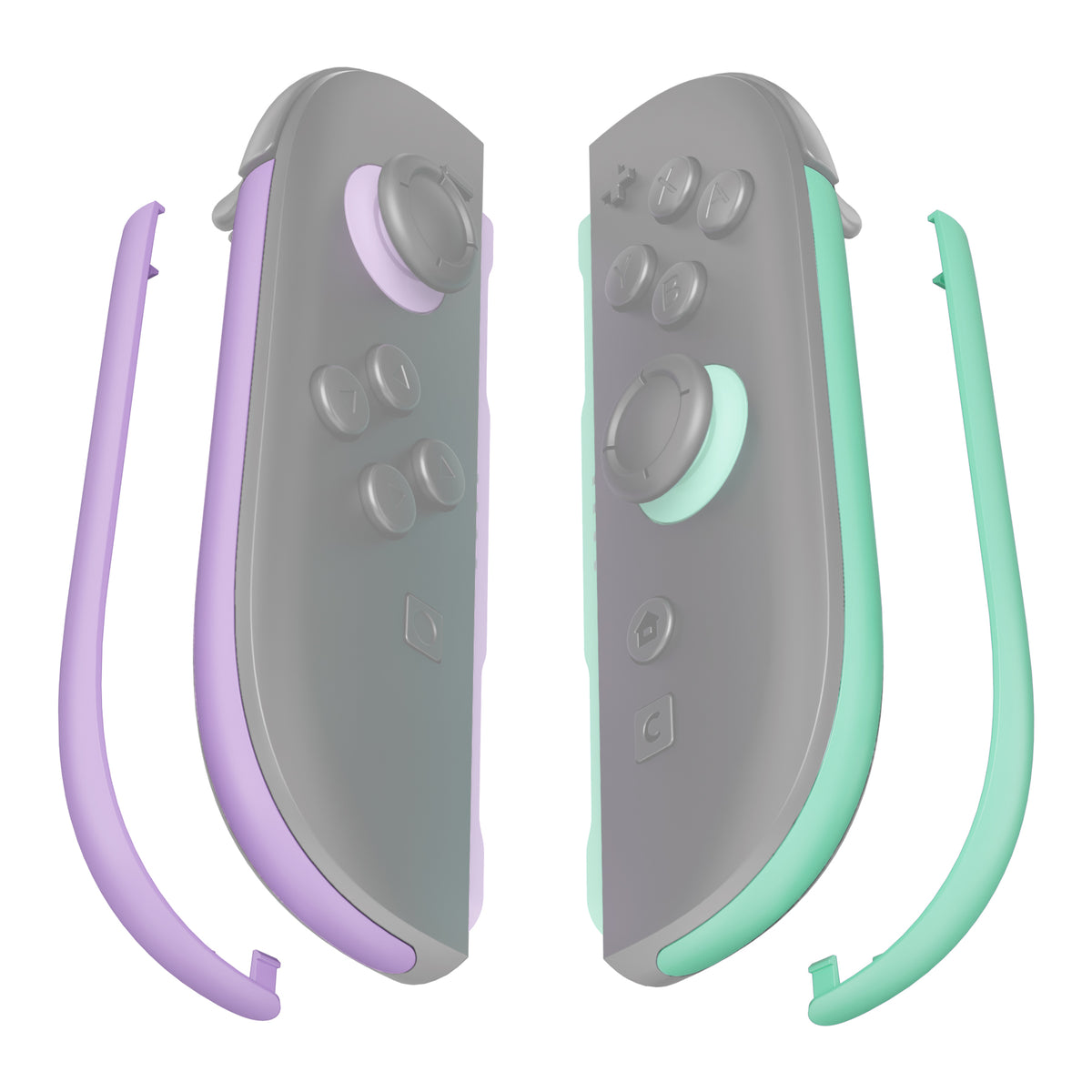 eXtremeRate Replacement Decorative Strips for Joycon 2 of Nintendo Switch 2 - Purple & Green