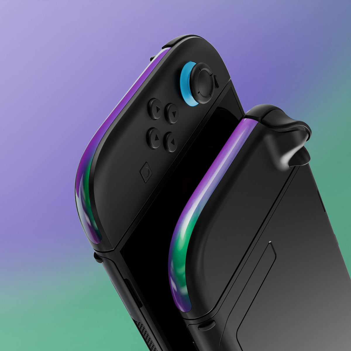 eXtremeRate Replacement Decorative Strips for Joycon 2 of Nintendo Switch 2 - Chameleon Green Purple eXtremeRate