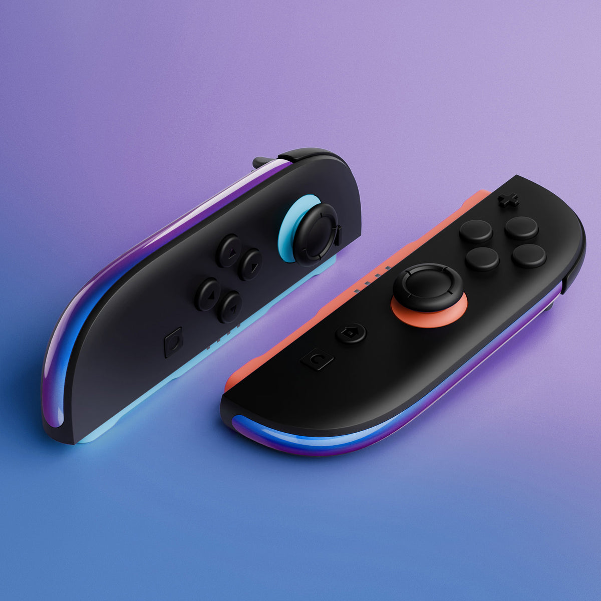 eXtremeRate Replacement Decorative Strips for Joycon 2 of Nintendo Switch 2 - Chameleon Purple Blue