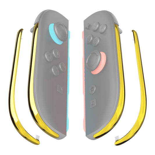 eXtremeRate Replacement Decorative Strips for Joycon 2 of Nintendo Switch 2 - Chrome Gold