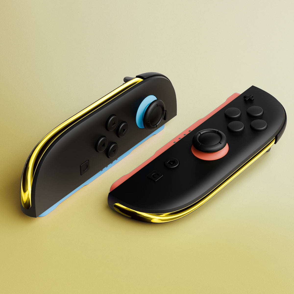 eXtremeRate Replacement Decorative Strips for Joycon 2 of Nintendo Switch 2 - Chrome Gold