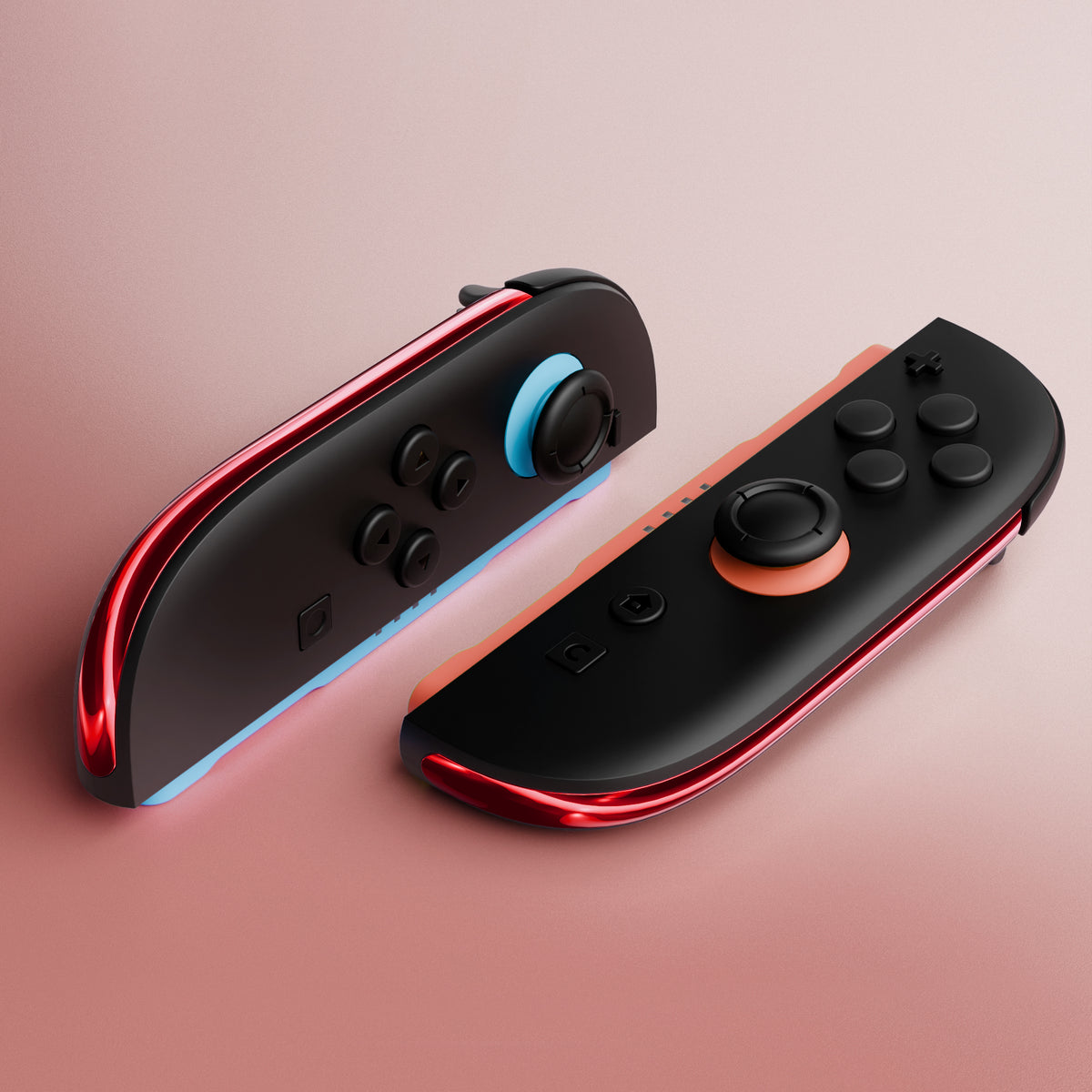eXtremeRate Replacement Decorative Strips for Joycon 2 of Nintendo Switch 2 - Chrome Red