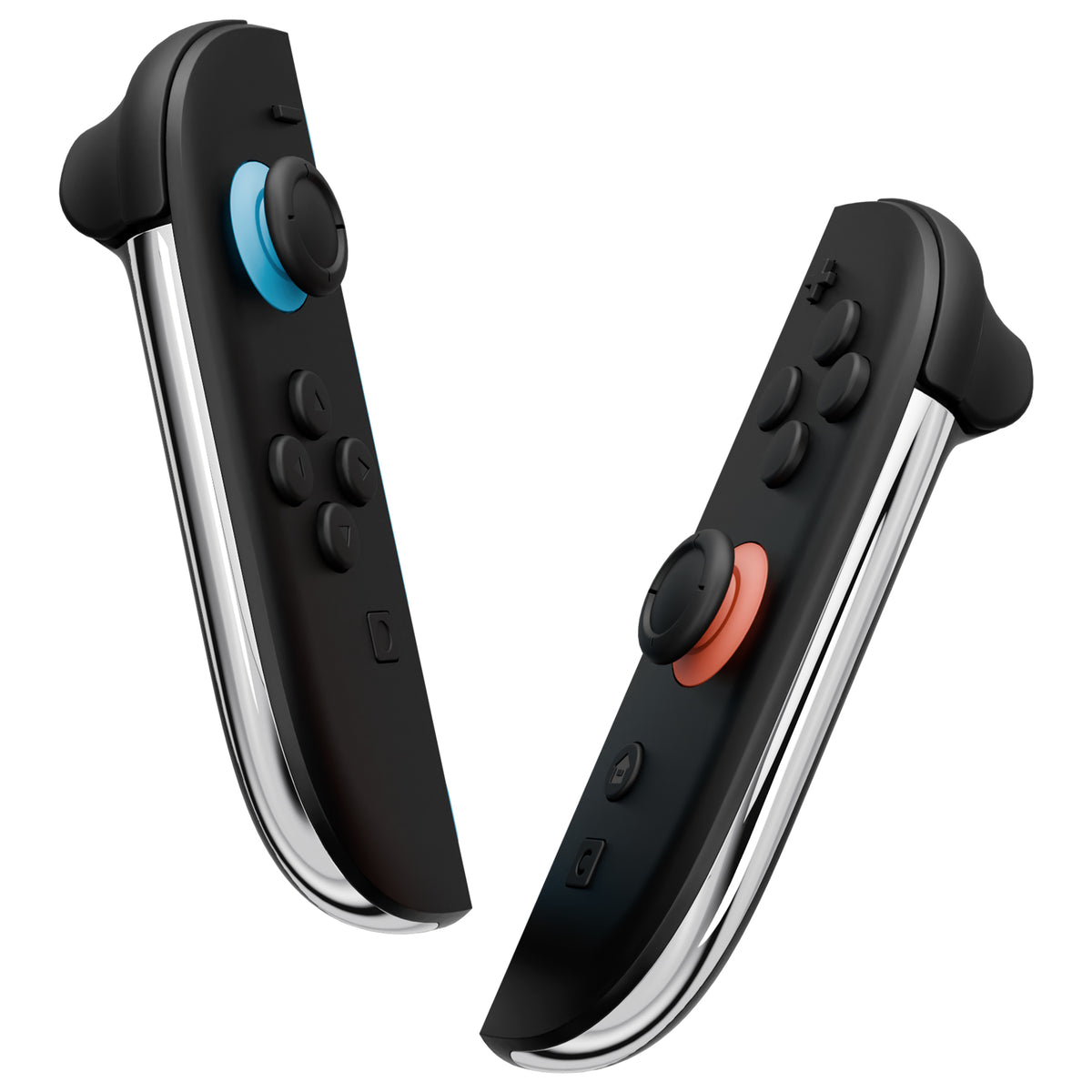 eXtremeRate Replacement Decorative Strips for Joycon 2 of Nintendo Switch 2 - Chrome Silver