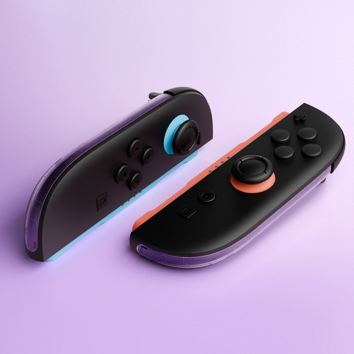 eXtremeRate Replacement Decorative Strips for Joycon 2 of Nintendo Switch 2 - Clear Atomic Purple