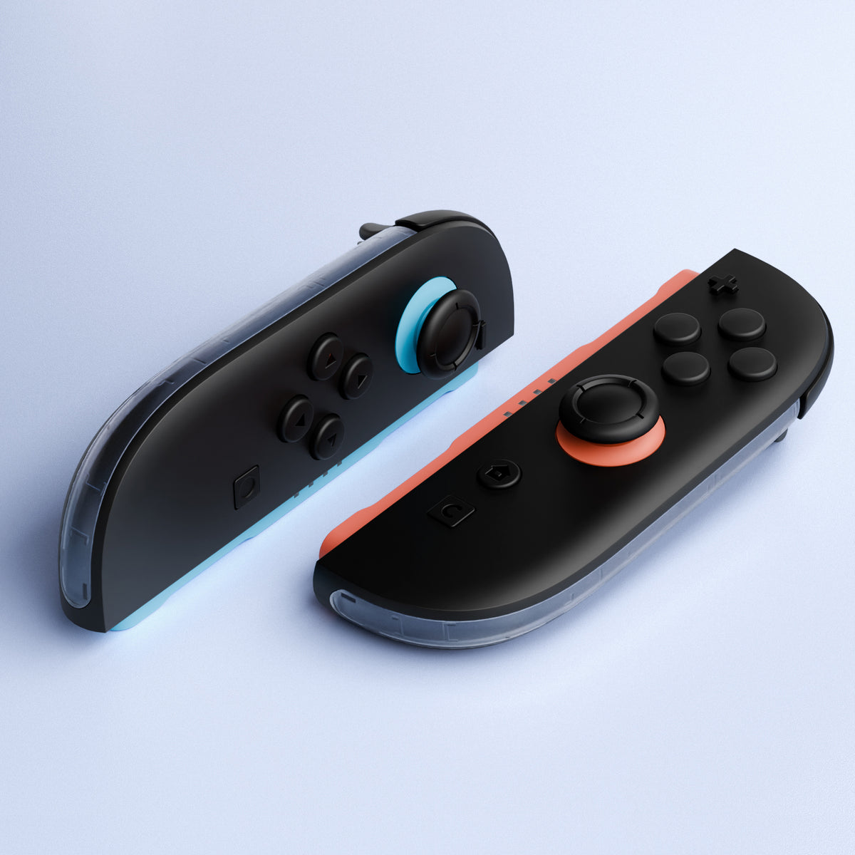 eXtremeRate Replacement Decorative Strips for Joycon 2 of Nintendo Switch 2 - Clear Glacier Blue