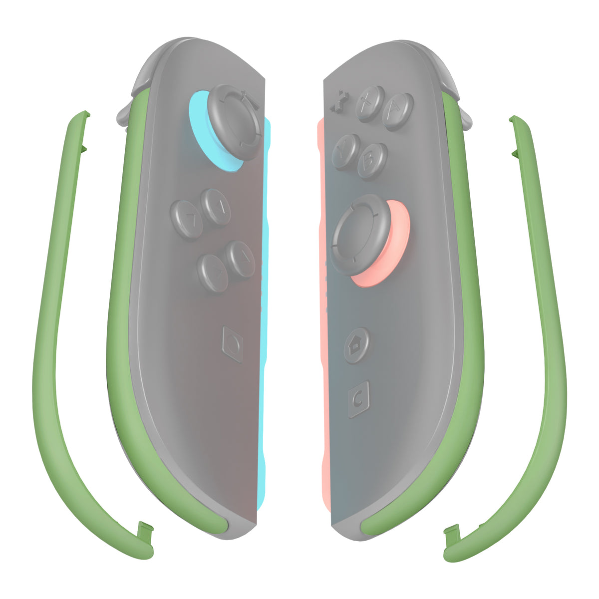 eXtremeRate Replacement Decorative Strips for Joycon 2 of Nintendo Switch 2 - Matcha Green