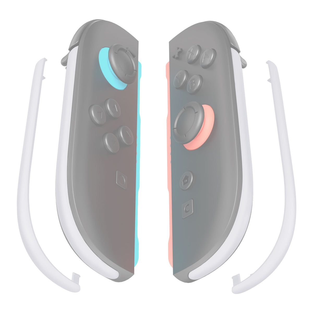 eXtremeRate Replacement Decorative Strips for Joycon 2 of Nintendo Switch 2 - White