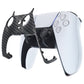 eXtremeRate Replacement Decorative Trim Shell with Accent Rings Compatible with PS5 Controller BDM-010/020/030/040/050 - Black Silver Carbon Fiber