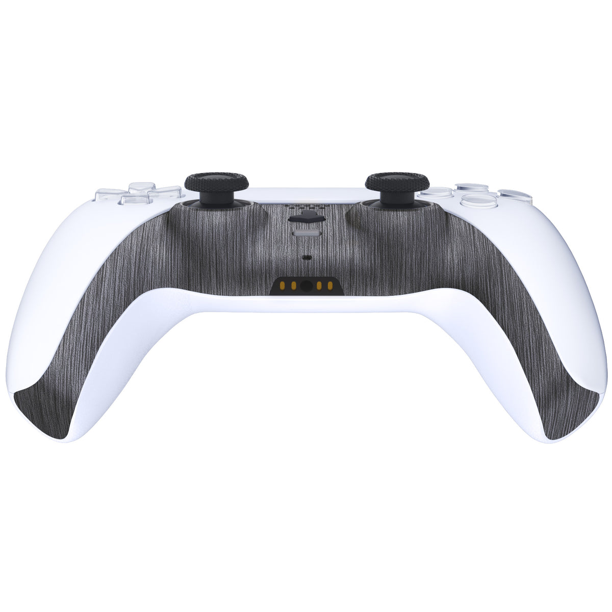 eXtremeRate Replacement Decorative Trim Shell with Accent Rings Compatible with PS5 Controller BDM-010/020/030/040/050 - Brushed Silver
