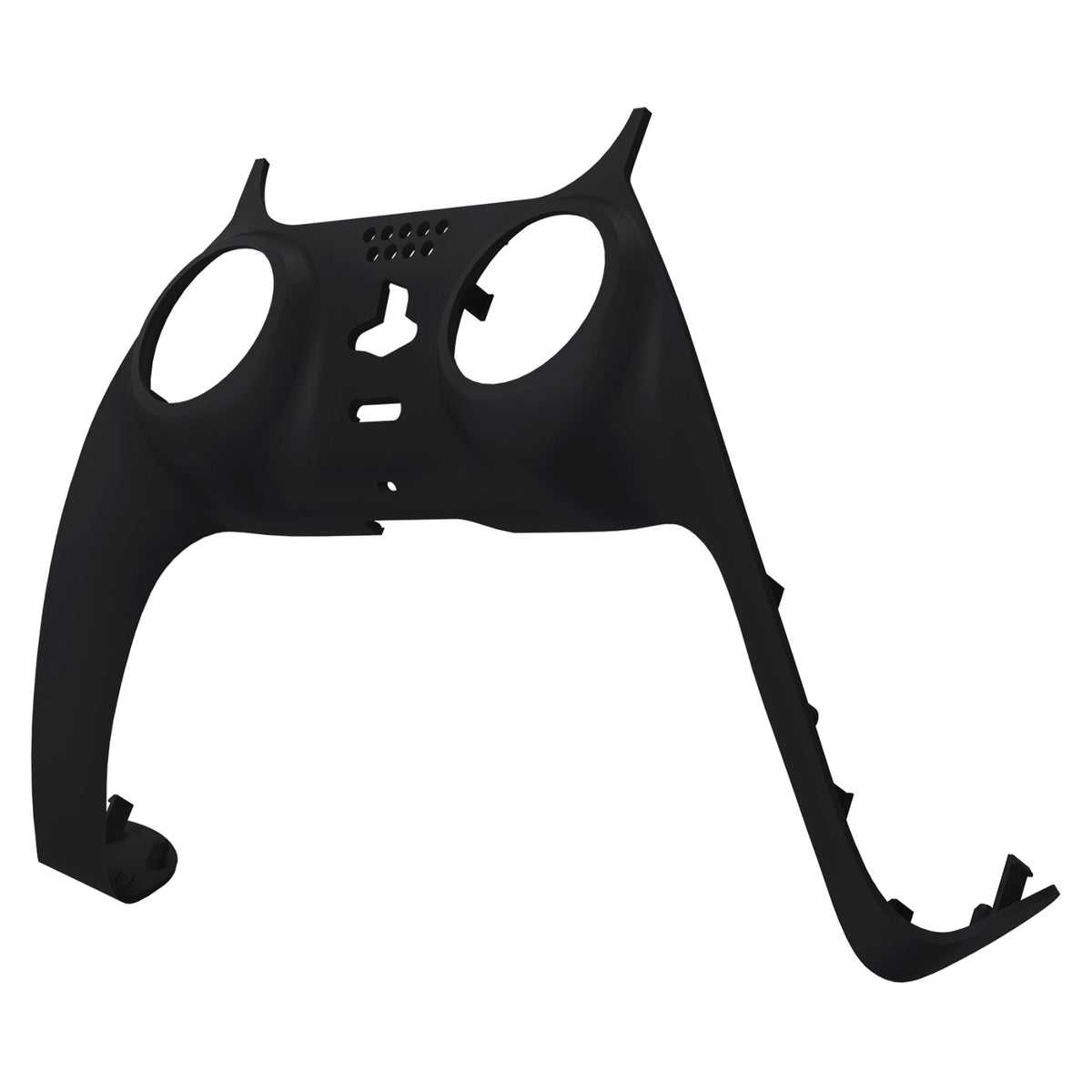 eXtremeRate Replacement Decorative Trim Shell with Accent Rings Compatible with PS5 Controller BDM-010/020/030/040/050 - Black
