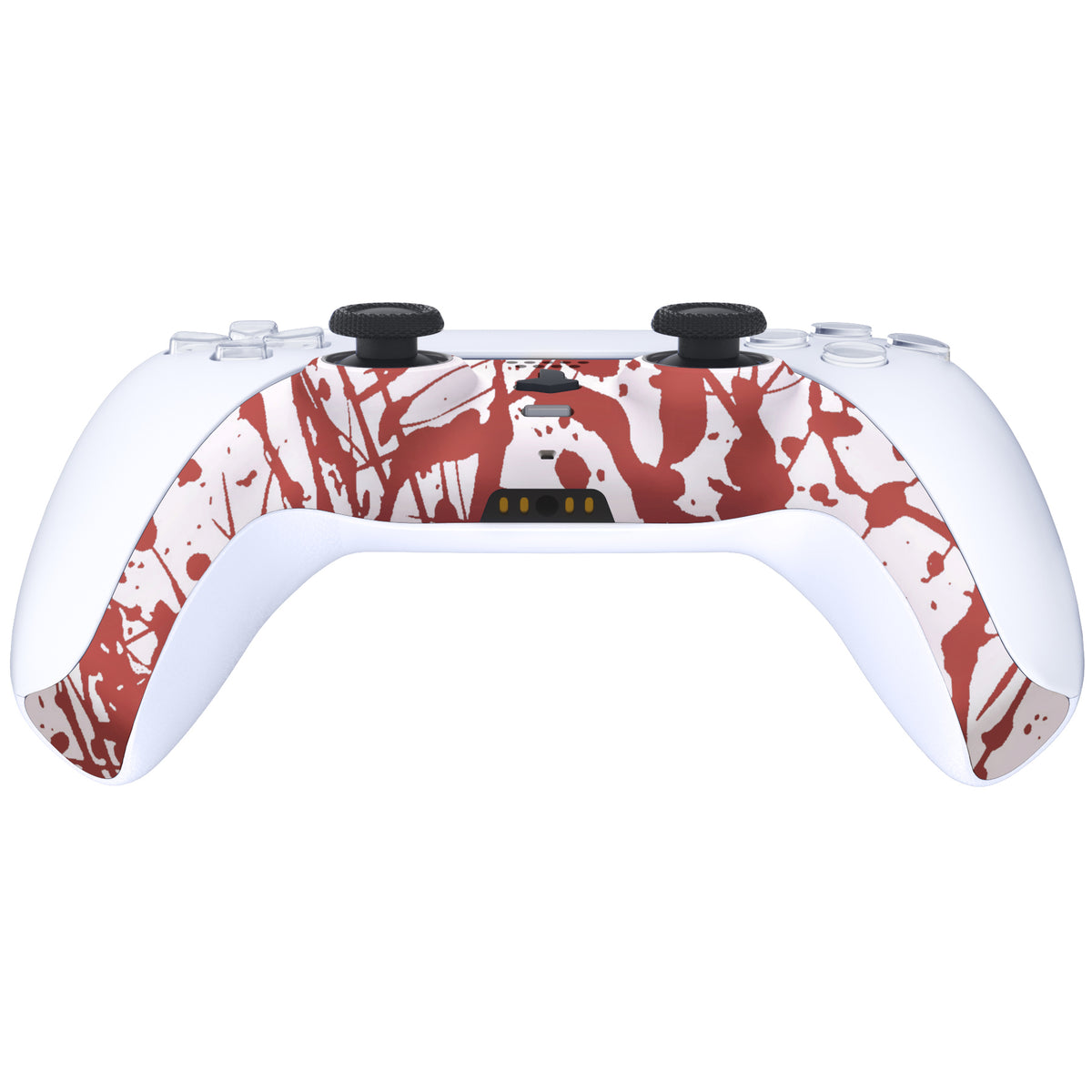 eXtremeRate Replacement Decorative Trim Shell with Accent Rings Compatible with PS5 Controller BDM-010/020/030/040/050 - Blood