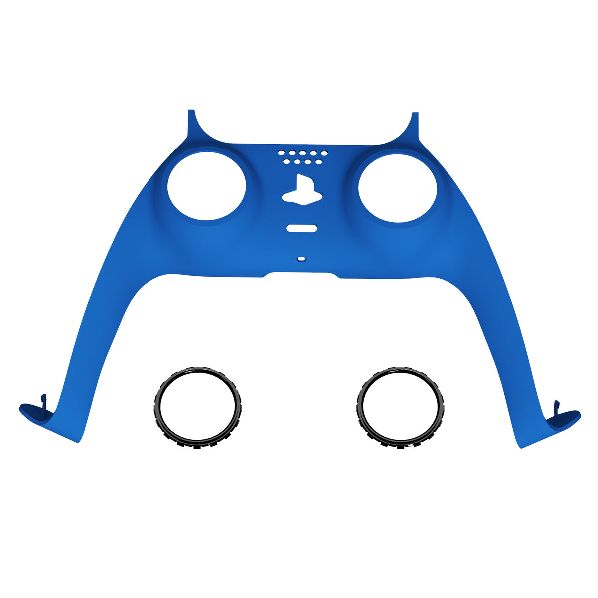 eXtremeRate Replacement Decorative Trim Shell with Accent Rings Compatible with PS5 Controller BDM-010/020/030/040/050 - Blue