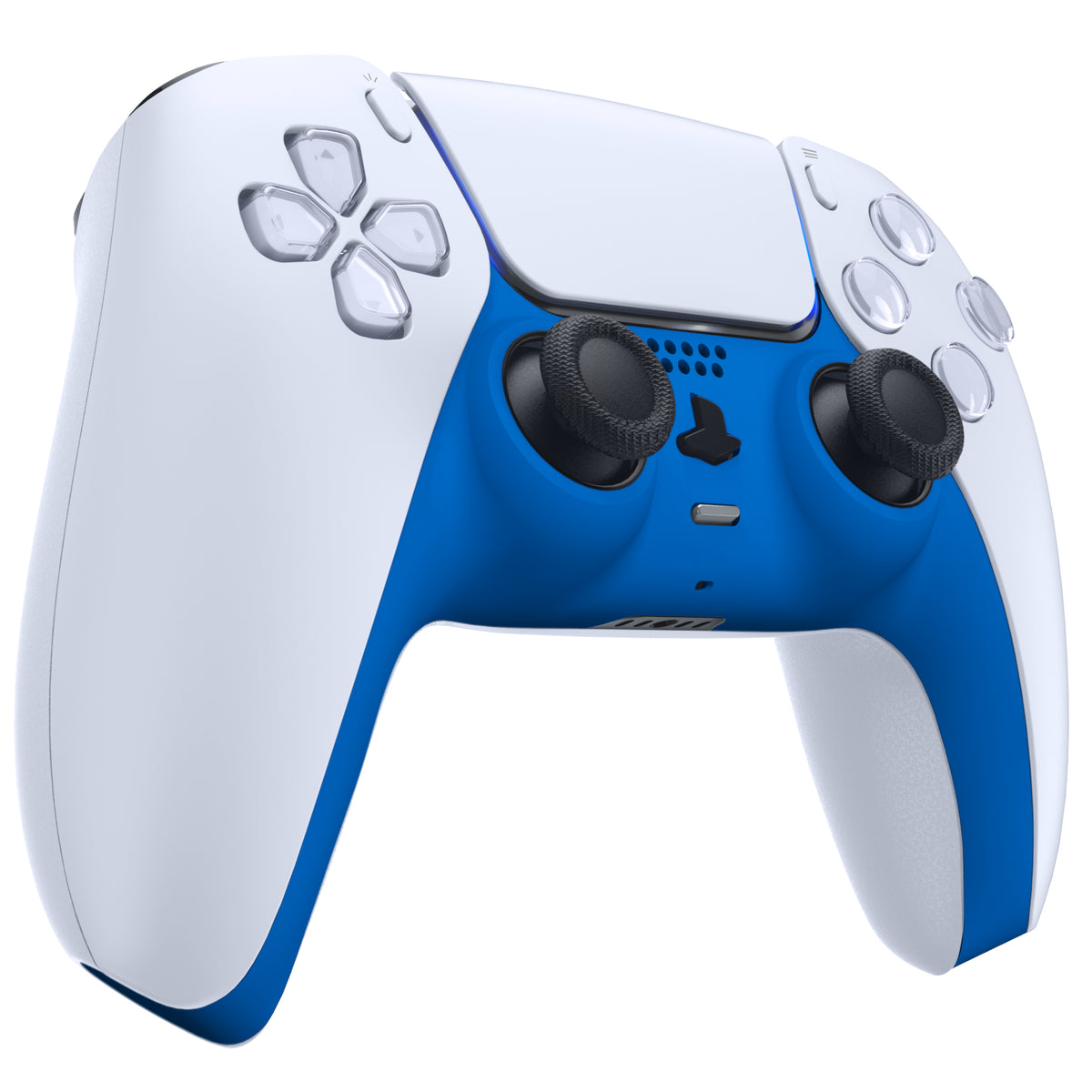 eXtremeRate Replacement Decorative Trim Shell with Accent Rings Compatible with PS5 Controller BDM-010/020/030/040/050 - Blue