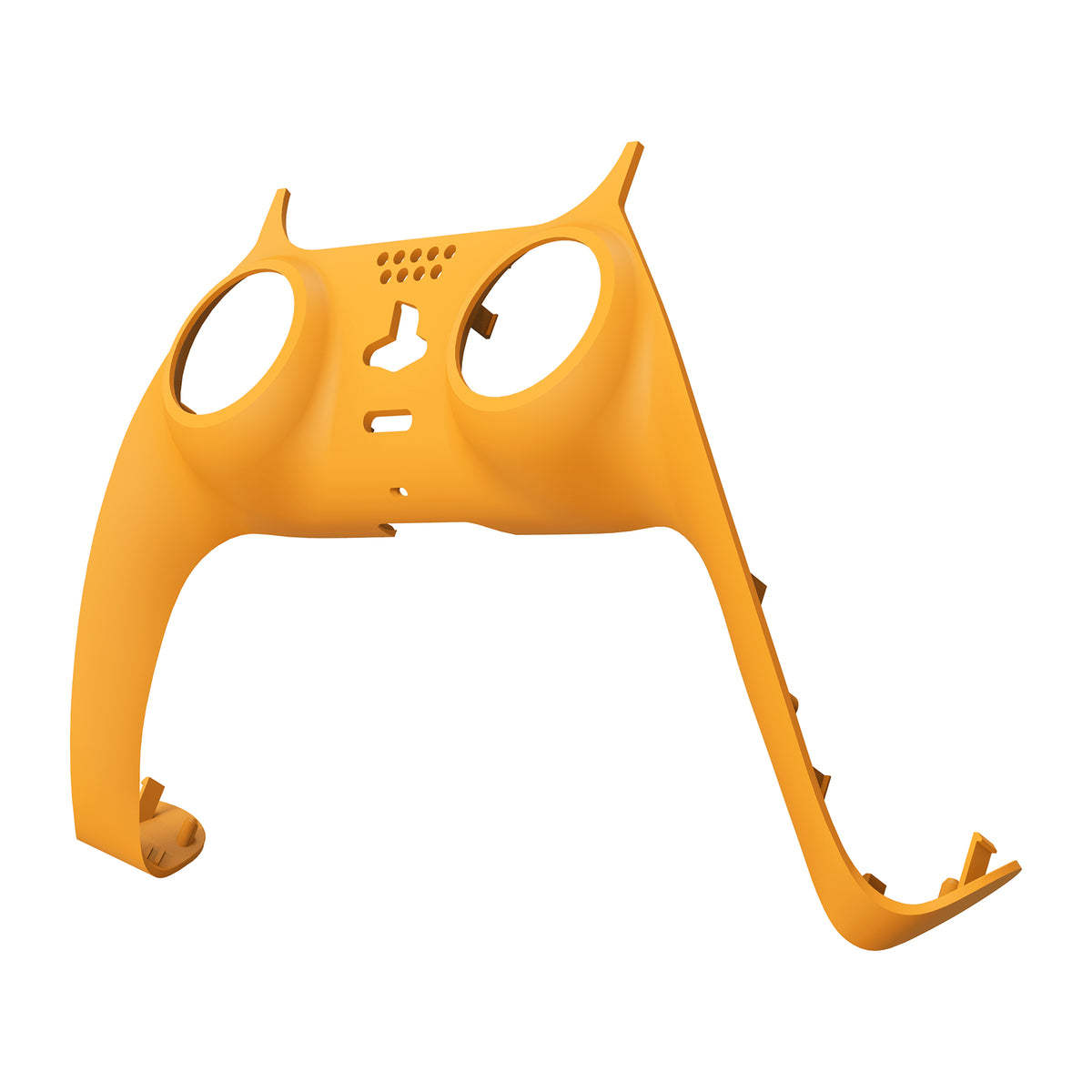 eXtremeRate Replacement Decorative Trim Shell with Accent Rings Compatible with PS5 Controller BDM-010/020/030/040/050 - Caution Yellow