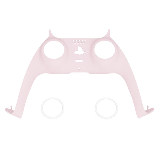 eXtremeRate Replacement Decorative Trim Shell with Accent Rings Compatible with PS5 Controller BDM-010/020/030/040/050 - Cherry Blossoms Pink