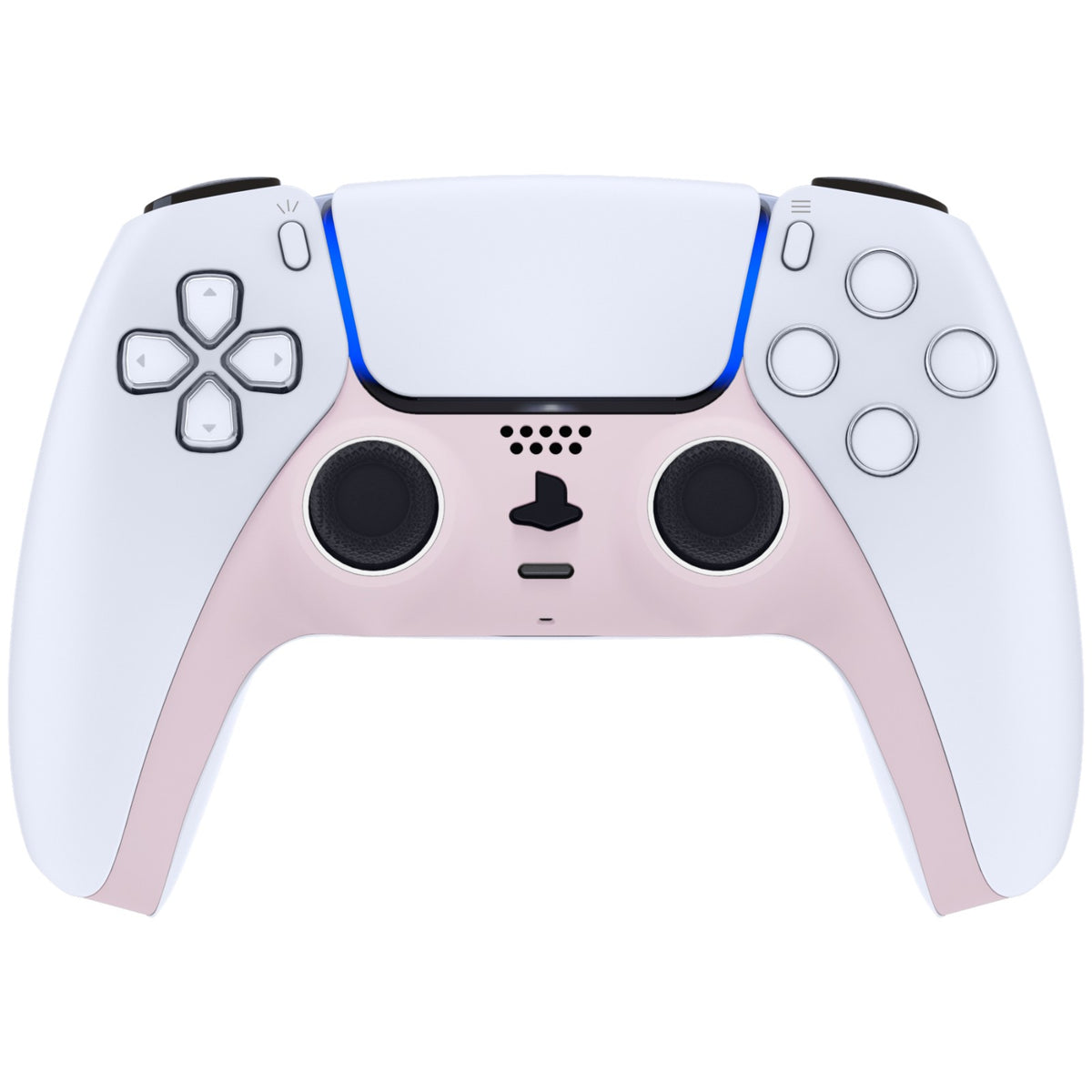 eXtremeRate Replacement Decorative Trim Shell with Accent Rings Compatible with PS5 Controller BDM-010/020/030/040/050 - Cherry Blossoms Pink