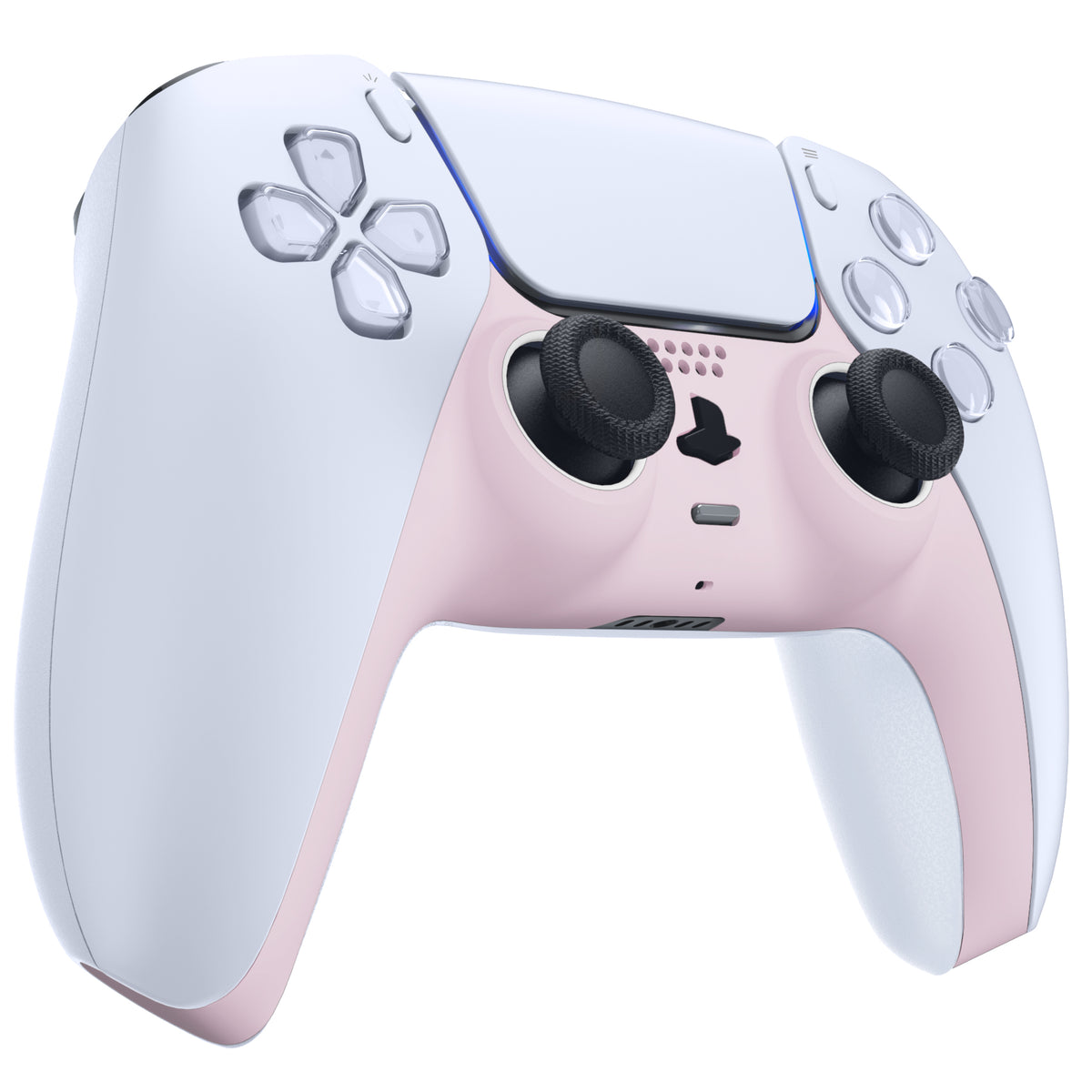 eXtremeRate Replacement Decorative Trim Shell with Accent Rings Compatible with PS5 Controller BDM-010/020/030/040/050 - Cherry Blossoms Pink