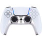 eXtremeRate Replacement Decorative Trim Shell with Accent Rings Compatible with PS5 Controller BDM-010/020/030/040/050 - Chrome Silver Glossy