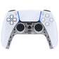 eXtremeRate Replacement Decorative Trim Shell with Accent Rings Compatible with PS5 Controller BDM-010/020/030/040/050 - Clear Black