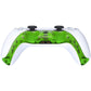 eXtremeRate Replacement Decorative Trim Shell with Accent Rings Compatible with PS5 Controller BDM-010/020/030/040/050 - Clear Green