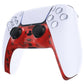eXtremeRate Replacement Decorative Trim Shell with Accent Rings Compatible with PS5 Controller BDM-010/020/030/040/050 - Clear Red