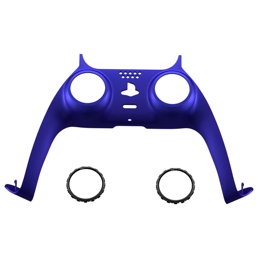 eXtremeRate Replacement Decorative Trim Shell with Accent Rings Compatible with PS5 Controller BDM-010/020/030/040/050 - Cobalt Blue
