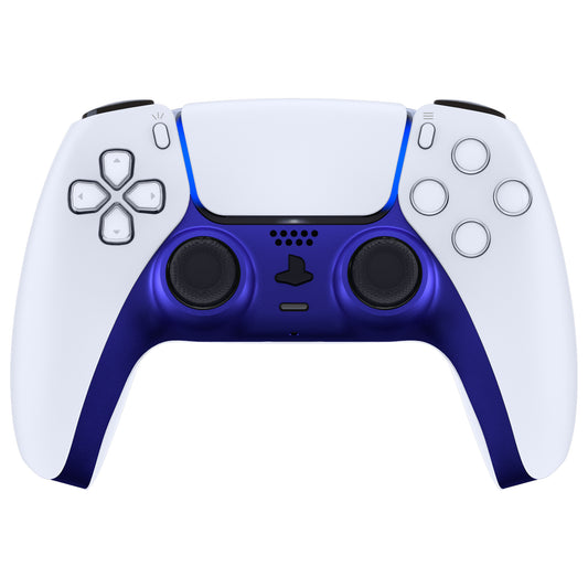eXtremeRate Replacement Decorative Trim Shell with Accent Rings Compatible with PS5 Controller BDM-010/020/030/040/050 - Cobalt Blue