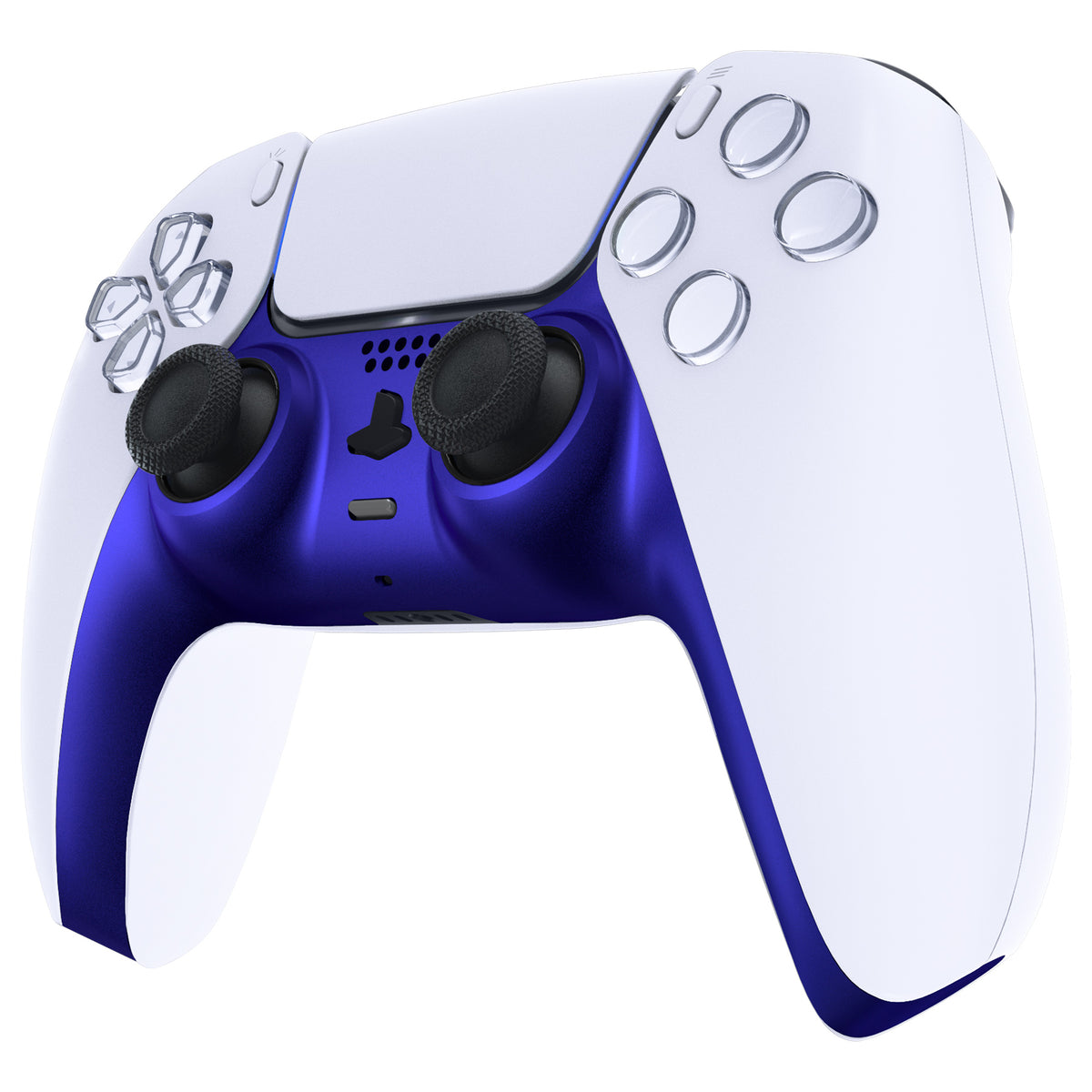 eXtremeRate Replacement Decorative Trim Shell with Accent Rings Compatible with PS5 Controller BDM-010/020/030/040/050 - Cobalt Blue