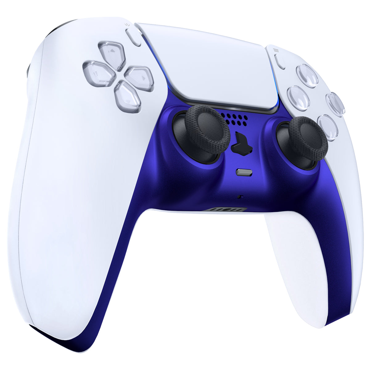 eXtremeRate Replacement Decorative Trim Shell with Accent Rings Compatible with PS5 Controller BDM-010/020/030/040/050 - Cobalt Blue