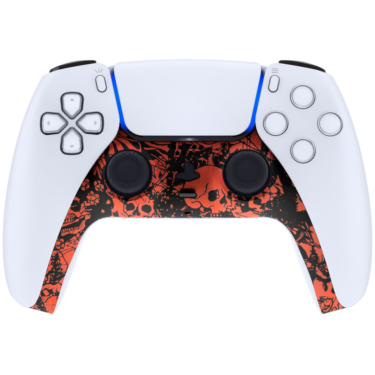 eXtremeRate Replacement Decorative Trim Shell with Accent Rings Compatible with PS5 Controller BDM-010/020/030/040/050 - Demons and Monsters