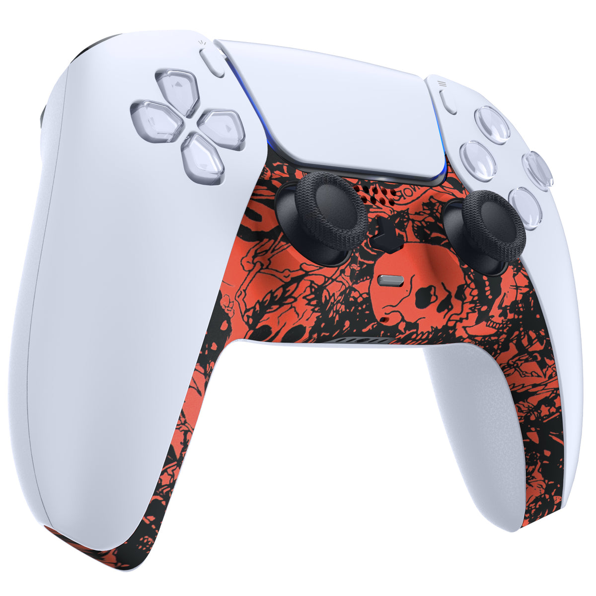 eXtremeRate Replacement Decorative Trim Shell with Accent Rings Compatible with PS5 Controller BDM-010/020/030/040/050 - Demons and Monsters