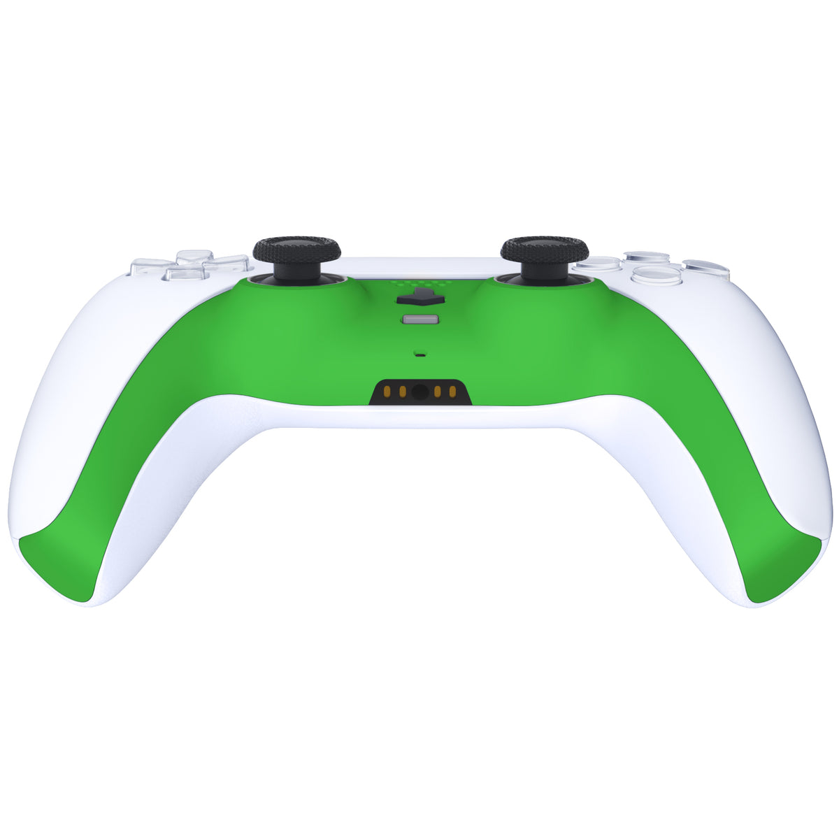 eXtremeRate Replacement Decorative Trim Shell with Accent Rings Compatible with PS5 Controller BDM-010/020/030/040/050 - Green