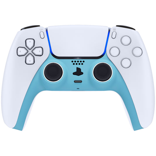 eXtremeRate Replacement Decorative Trim Shell with Accent Rings Compatible with PS5 Controller BDM-010/020/030/040/050 - Heaven Blue