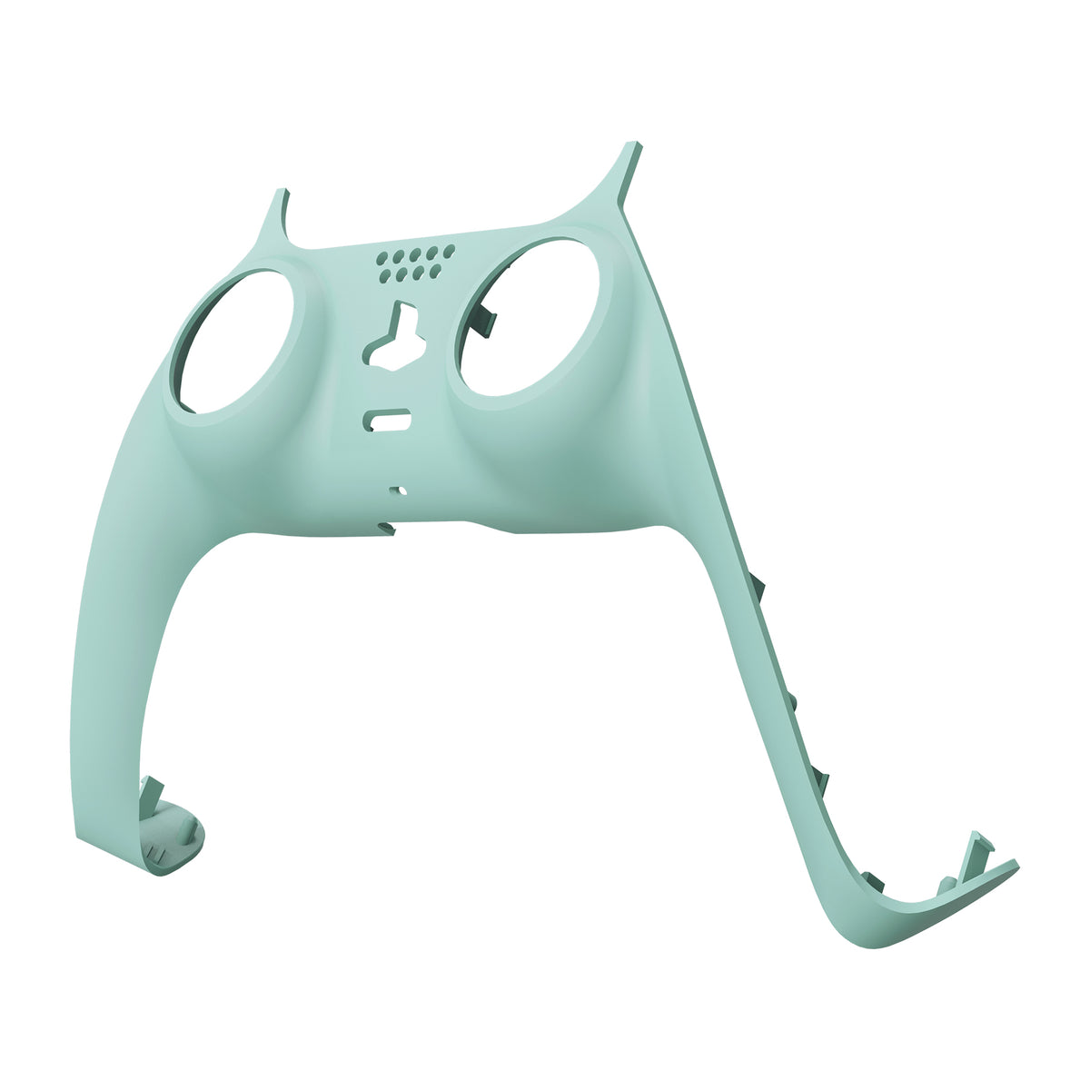 eXtremeRate Replacement Decorative Trim Shell with Accent Rings Compatible with PS5 Controller BDM-010/020/030/040/050 - Light Cyan