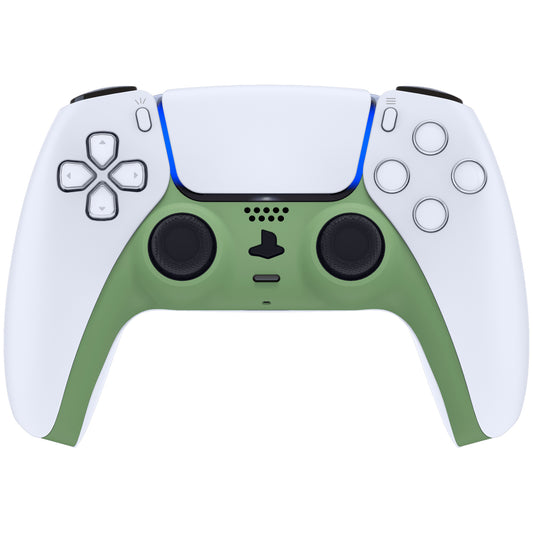 eXtremeRate Replacement Decorative Trim Shell with Accent Rings Compatible with PS5 Controller BDM-010/020/030/040/050 - Matcha Green