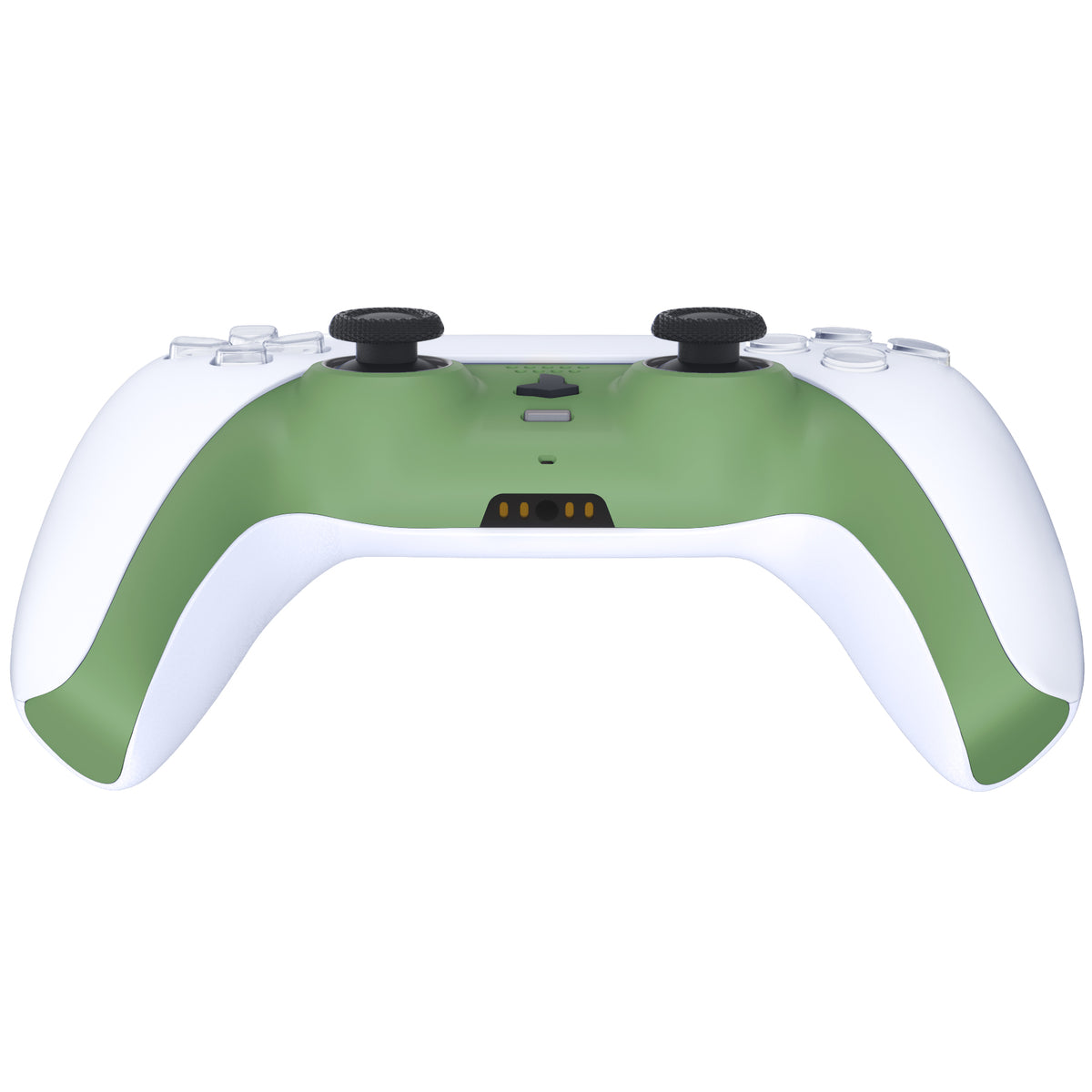eXtremeRate Replacement Decorative Trim Shell with Accent Rings Compatible with PS5 Controller BDM-010/020/030/040/050 - Matcha Green