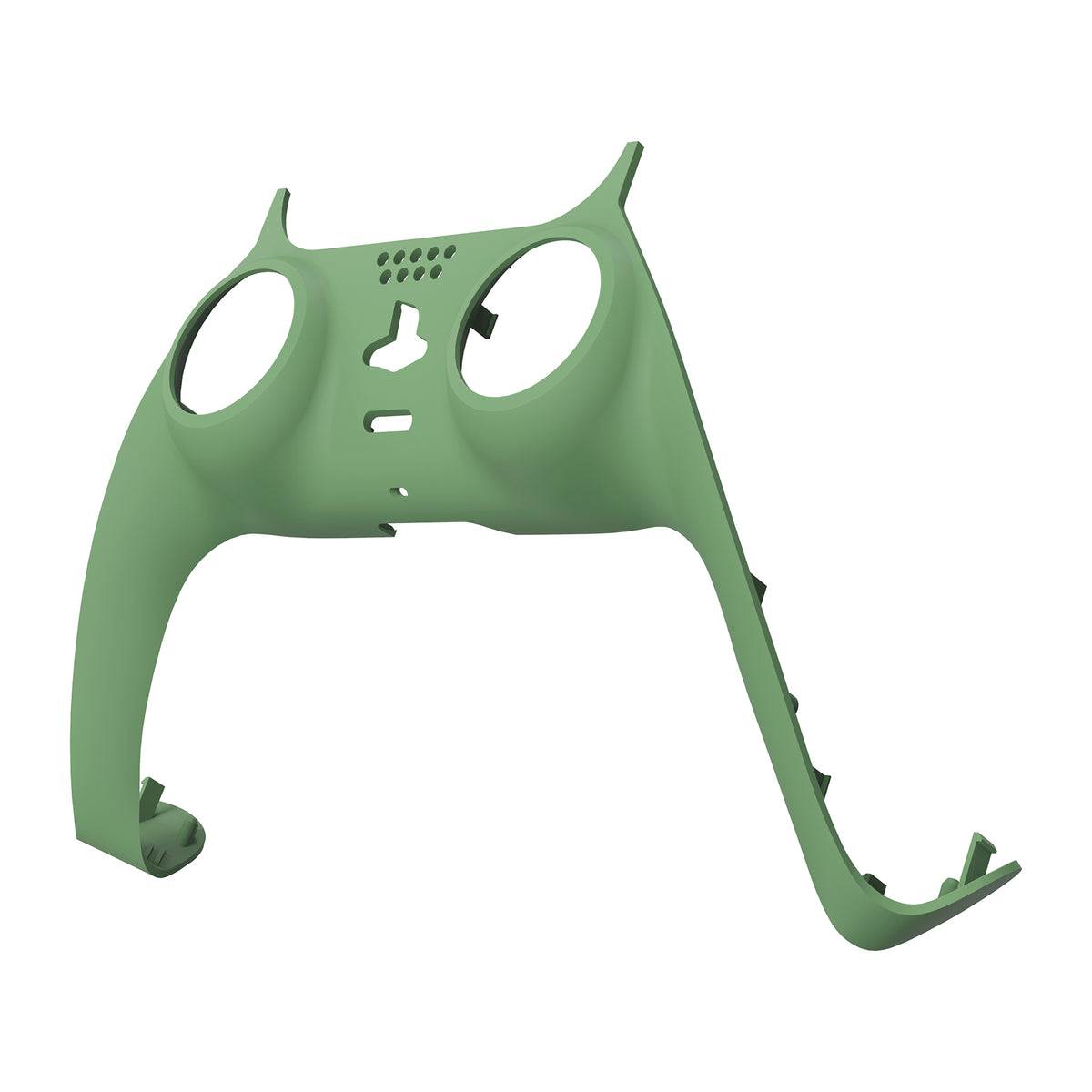 eXtremeRate Replacement Decorative Trim Shell with Accent Rings Compatible with PS5 Controller BDM-010/020/030/040/050 - Matcha Green